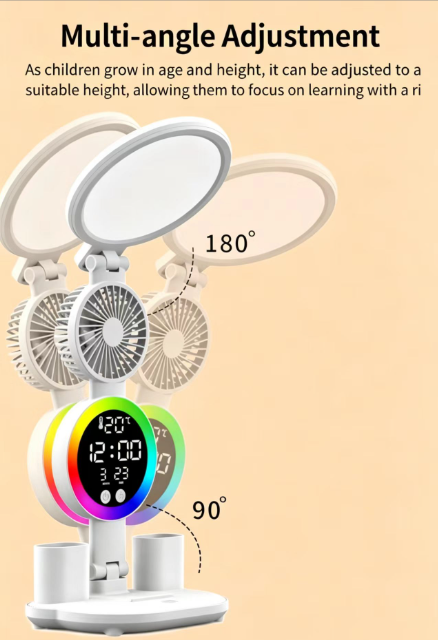 Lampada da scrivania per studio, protezione per gli occhi, ideale per i compiti a casa, con spina, a doppio uso, per lettura e comodino, a LED dimmerabile._voghion.com